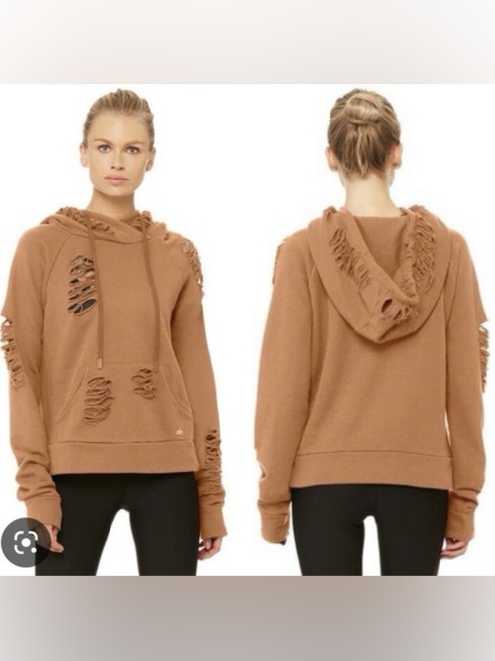 Alo Yoga Distressed Hoodie Size XS